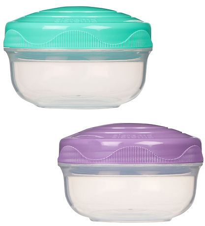 Sistema Beholdere - 2-pak - Portionpod - 210 ml - Turkis/Lilla Sistema Beholdere - 2-pak - Portionpod - 210 ml - Turkis/Lilla