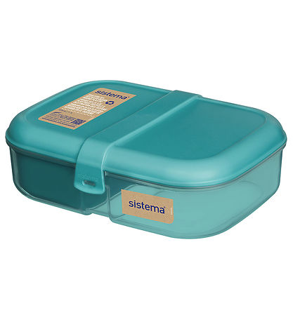 Sistema Madkasse m. Drikkedunk - 1,1 l/480 ml - Teal Stone Sistema Madkasse m. Drikkedunk - 1,1 l/480 ml - Teal Stone