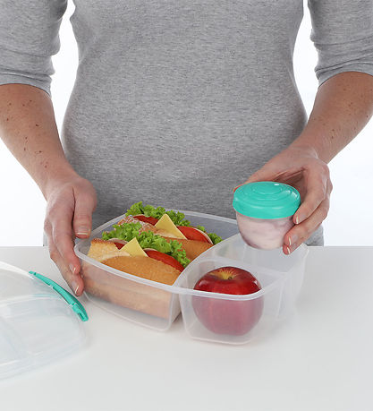 Sistema Madkasse m. Beholder - Triple Split Lunch - 2 l - Turkis