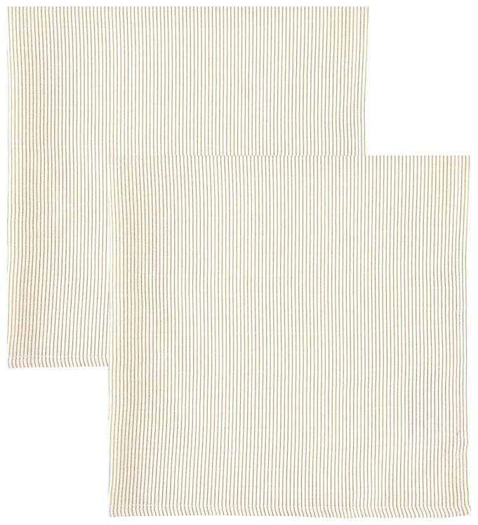 Cam Cam Stofbleer - 70x70 cm - 2-pak - Classic Stripes Camel