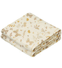 Cam Cam Babysvøb - 120x120 cm - Beige m. Blade/Sommerfugle Cam Cam Babysvøb - 120x120 cm - Beige m. Blade/Sommerfugle