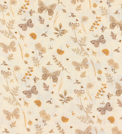 Cam Cam Babysvøb - 120x120 cm - Beige m. Blade/Sommerfugle