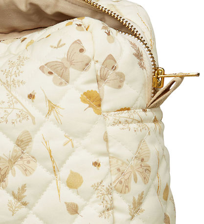 Cam Cam Toilettaske - Stor - Beige m. Blade/Sommerfugle Cam Cam Toilettaske - Stor - Beige m. Blade/Sommerfugle