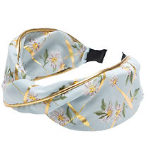 Little Wonders Hårbøjle - Lilje - Lyseblå Blomstret/Guld Little Wonders Hårbøjle - Lilje - Lyseblå Blomstret/Guld