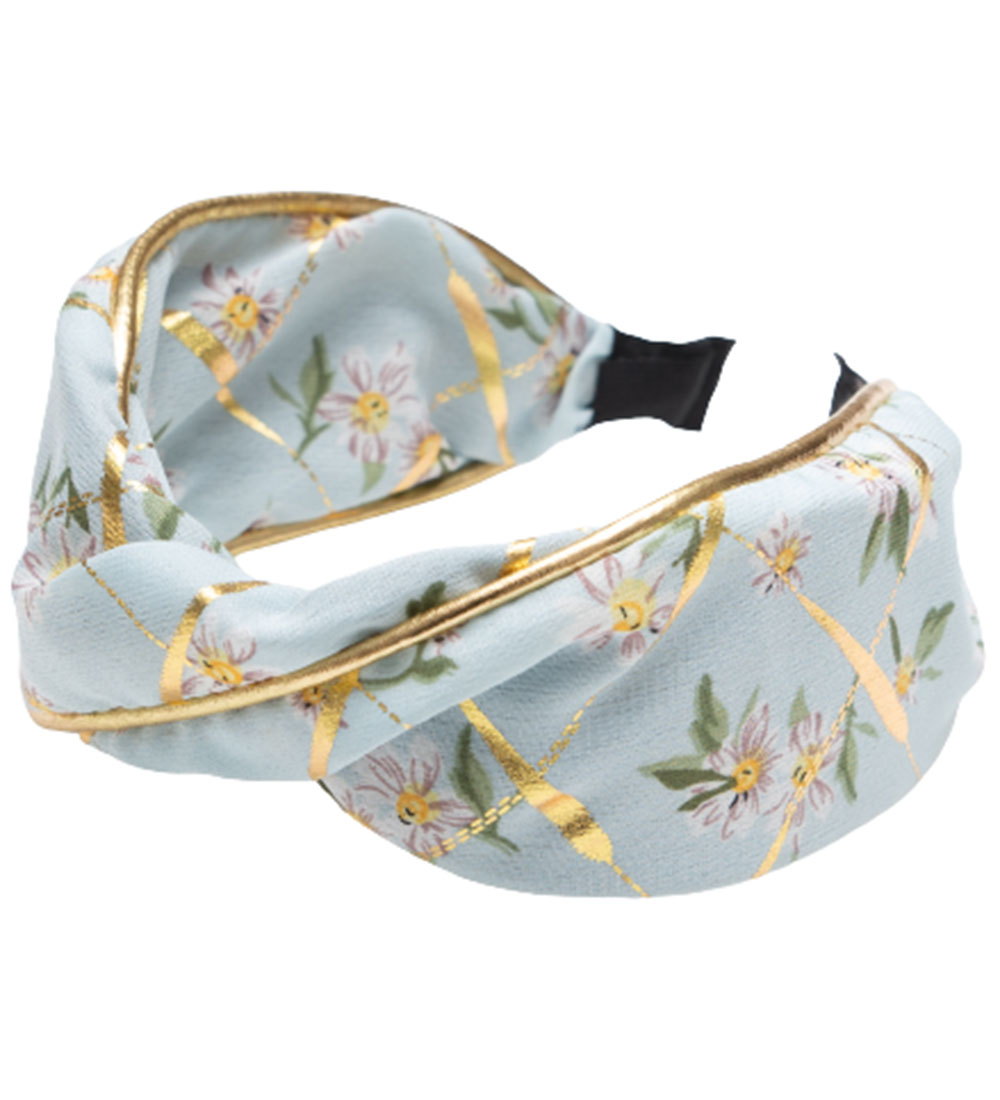 Little Wonders Haarreifen - Lilie - Hellblau Blumig/Gold - Little Wonders - One Size - Haarschmuck