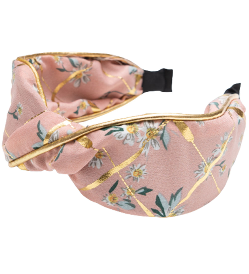 Little Wonders Haarreifen - Lilie - Matt Rosa Geblühmt/Gold - Little Wonders - One Size - Haarschmuck