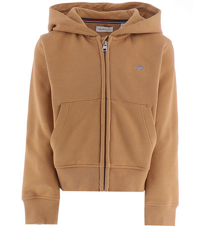 GANT Cardigan - Shield - Burnt Sugar GANT Cardigan - Shield - Burnt Sugar