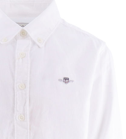 GANT Skjorte - Shield Oxford - Hvid GANT Skjorte - Shield Oxford - Hvid