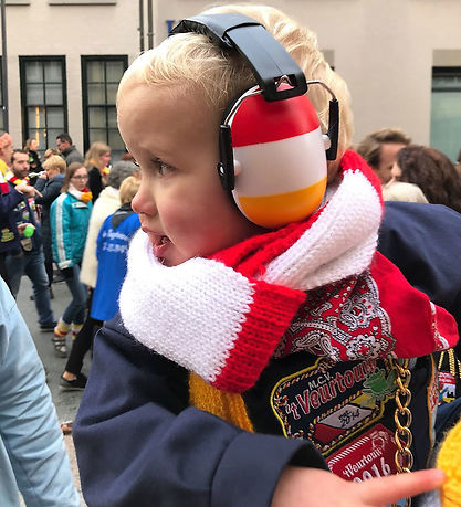 Jippies Høreværn - Rød/Hvid/Gul