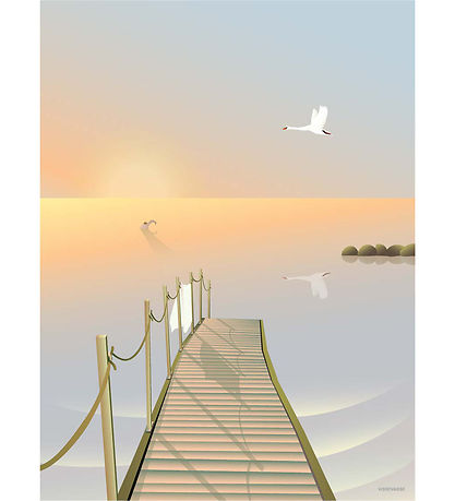 Vissevasse Plakat - 50x70 cm - Bathing Bridge Vissevasse Plakat - 50x70 cm - Bathing Bridge