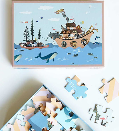 Vissevasse Puslespil - 30x40 cm - 42 Brikker - Noah's Ark  Vissevasse Puslespil - 30x40 cm - 42 Brikker - Noah's Ark