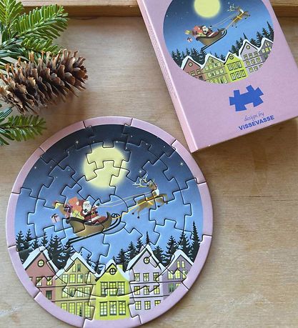 Vissevasse Puslespil - Mini - 11x11 cm - 31 Brikker - Santa & Ru Vissevasse Puslespil - Mini - 11x11 cm - 31 Brikker - Santa & Ru