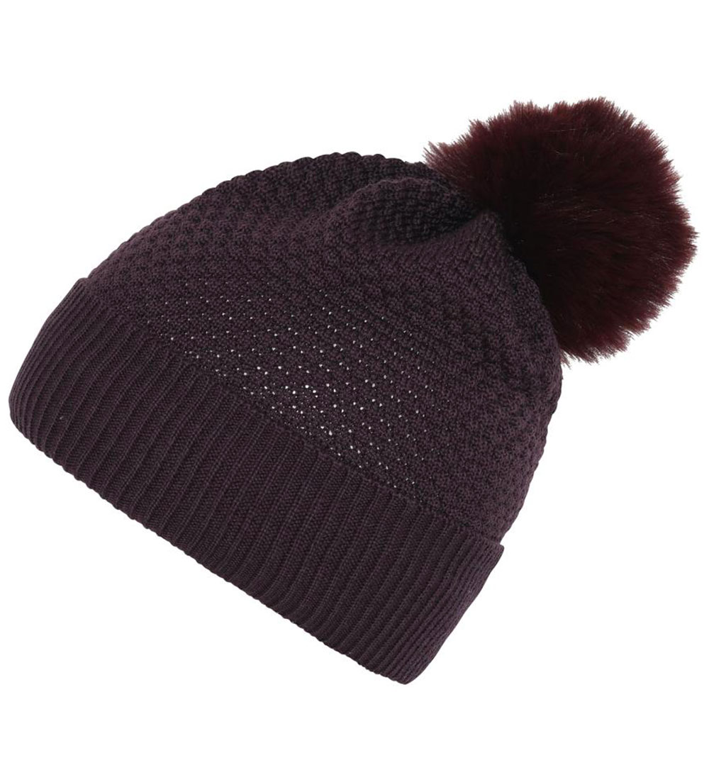 97502 Oslo Ull Beanie - Fake Fur Light Brown Melange str. 47-49 cm
