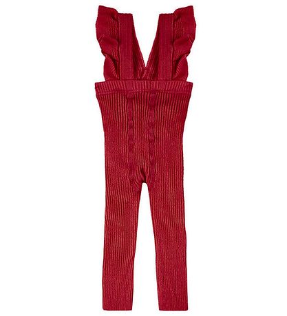 Condor Leggings m. Seler - Strik - Rib - Borgona Condor Leggings m. Seler - Strik - Rib - Borgona