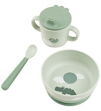 Done By Deer Spisesæt - Foodie - 3 Dele - Happy Clouds Green Done By Deer Spisesæt - Foodie - 3 Dele - Happy Clouds Green