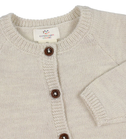 Copenhagen Colors Cardigan - Uld - Pale Cream Melange Copenhagen Colors Cardigan - Uld - Pale Cream Melange