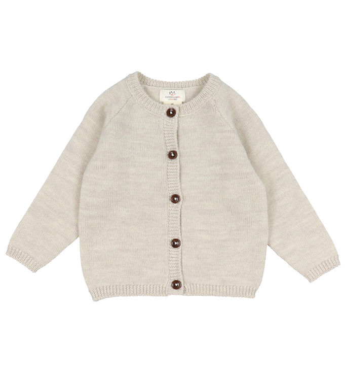 Copenhagen Colors Cardigan Uld - Pale Cream Melange