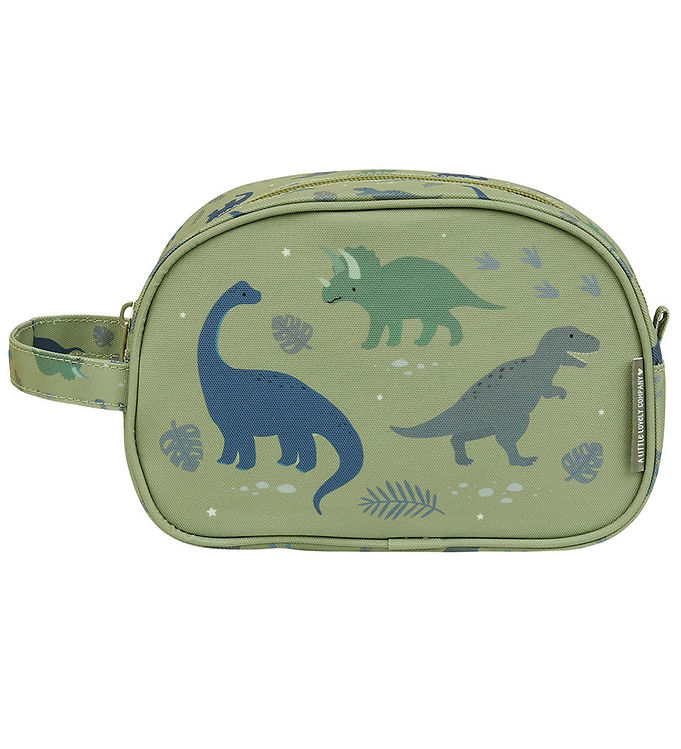 A Little Lovely Company - Toilettaske - Dinosaurer - 20.5 X 14 X 9.5 Cm