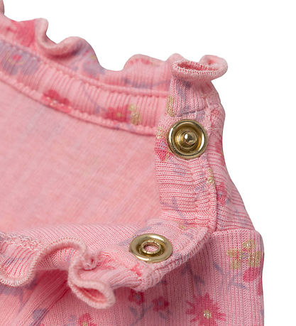 Name It Body l/æ - Rib - NbfOlea - Candy Pink m. Blomster
