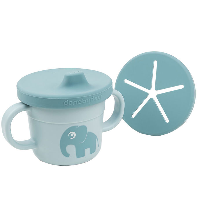 Done by Deer Foodie Elphee Tud- og snackkopsæt - Blå