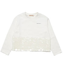 Marni Sweatshirt - Off White m. Pailletter Marni Sweatshirt - Off White m. Pailletter