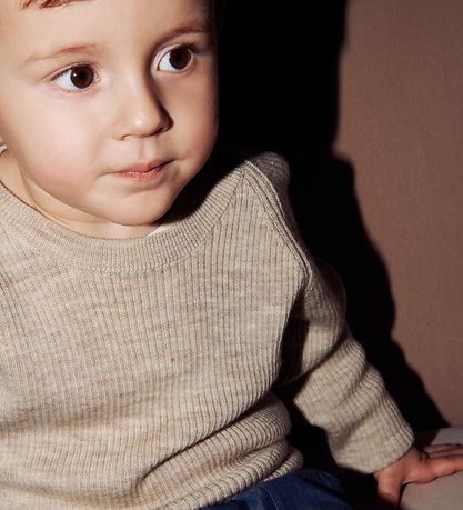 Copenhagen Colors Bluse - Uld - Pale Cream Melange Copenhagen Colors Bluse - Uld - Pale Cream Melange