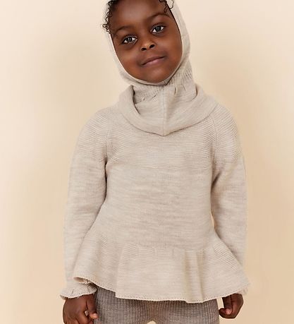 Copenhagen Colors Bluse - Uld - Pale Cream Melange Copenhagen Colors Bluse - Uld - Pale Cream Melange