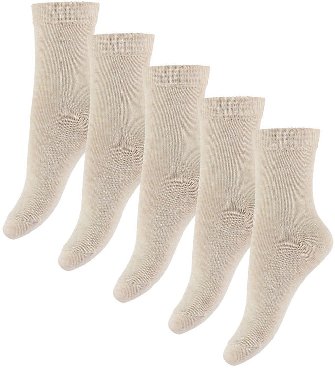 Minymo Børne Strømper 5-pak - Sand Melange