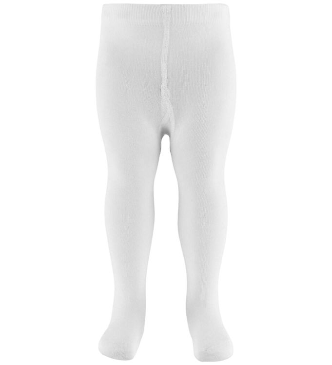 Minymo Strømpebukser m. Blonder - Hvid