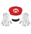 Disguise Udklædning - Mario Hat m. Overskæg & Handsker Disguise Udklædning - Mario Hat m. Overskæg & Handsker
