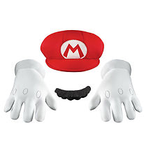 Disguise Udklædning - Mario Hat m. Overskæg & Handsker Disguise Udklædning - Mario Hat m. Overskæg & Handsker