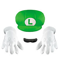 Disguise Udklædning - Luigi Hat m. Overskæg & Handsker Disguise Udklædning - Luigi Hat m. Overskæg & Handsker
