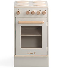 Sebra Legekøkken - Ovn & Komfur - Træ - Seabreeze Beige Sebra Legekøkken - Ovn & Komfur - Træ - Seabreeze Beige