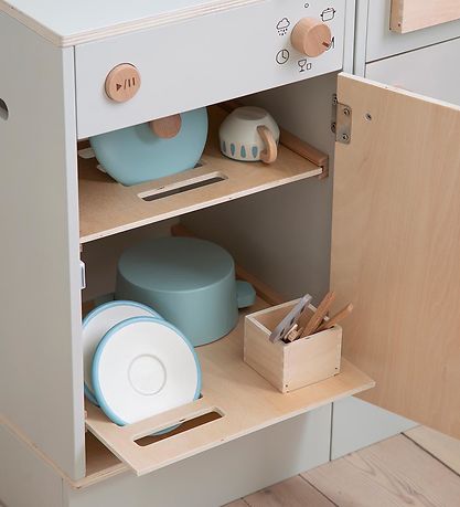 Sebra Legekøkken - Opvaskemaskine - Træ - Seabreeze Beige Sebra Legekøkken - Opvaskemaskine - Træ - Seabreeze Beige