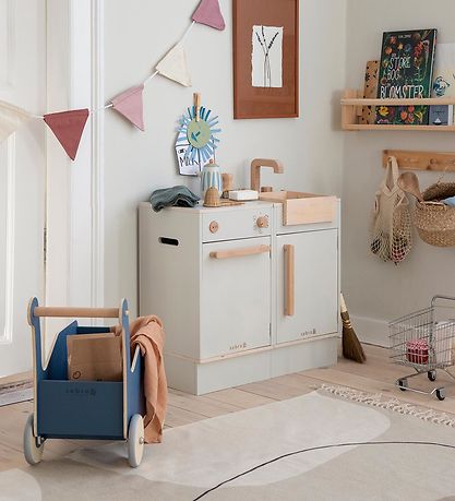 Sebra Legekøkken - Opvaskemaskine - Træ - Seabreeze Beige