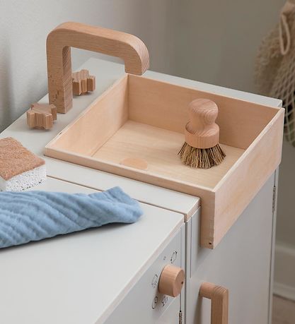 Sebra Legekøkken - Vaskeskab - Træ - Seabreeze Beige Sebra Legekøkken - Vaskeskab - Træ - Seabreeze Beige