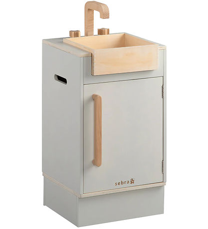 Sebra Legekøkken - Vaskeskab - Træ - Seabreeze Beige Sebra Legekøkken - Vaskeskab - Træ - Seabreeze Beige