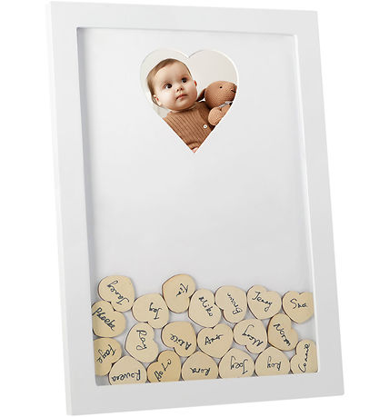 Vanilla Copenhagen Gæstebog - Ramme m. Hjerte - Hvid