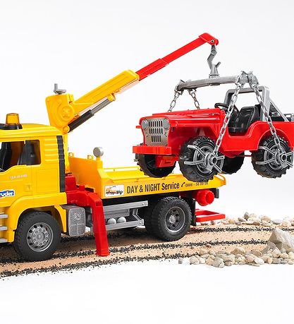 Bruder Lastbil - MAN TGA Vejhælpsbil m. Offroader - 02750 Bruder Lastbil - MAN TGA Vejhælpsbil m. Offroader - 02750