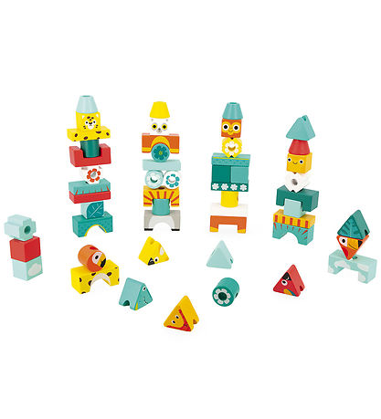 Janod Stablelegetøj - Træ - Tropisk Totem Janod Stablelegetøj - Træ - Tropisk Totem