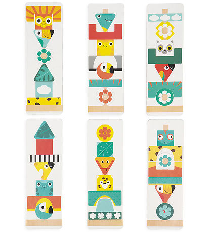 Janod Stablelegetøj - Træ - Tropisk Totem Janod Stablelegetøj - Træ - Tropisk Totem