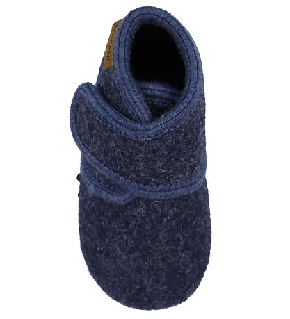 En Fant Hjemmesko - Uld - Navy Melange En Fant Hjemmesko - Uld - Navy Melange