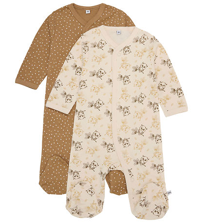 Pippi Baby Natdragter m/f - 2-pak - Whitecap Grey