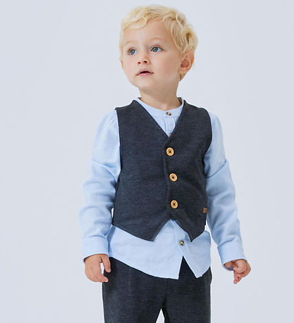 Name It Vest - NmmRobino - Dark Grey Melange Name It Vest - NmmRobino - Dark Grey Melange