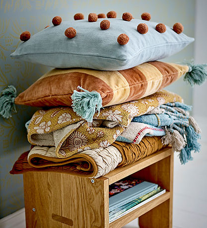 Bloomingville Mini Pude - 40x40 cm - Hei - Brun m. Striber