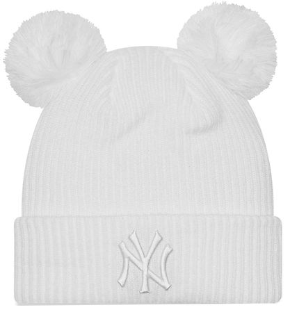 New Era Hue m. Kvast - Strik - Rib - New York Yankees - Hvid New Era Hue m. Kvast - Strik - Rib - New York Yankees - Hvid