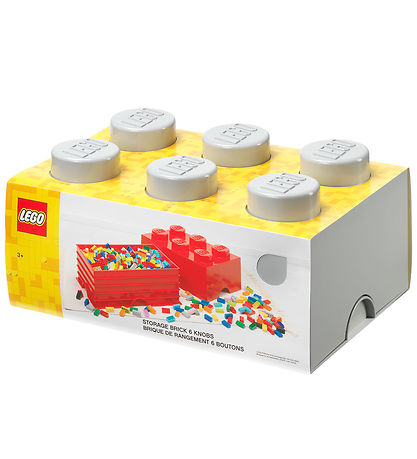 LEGO® Storage Opbevaringsboks - 6 Knopper - 37,5x25x18 - Stone G