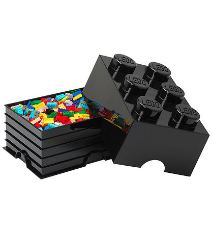 LEGO® Storage Opbevaringsboks - 6 Knopper - 37,5x25x18 - Sort