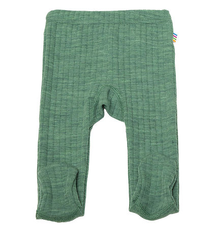 Joha Leggings m. Fødder - Uld - Grøn