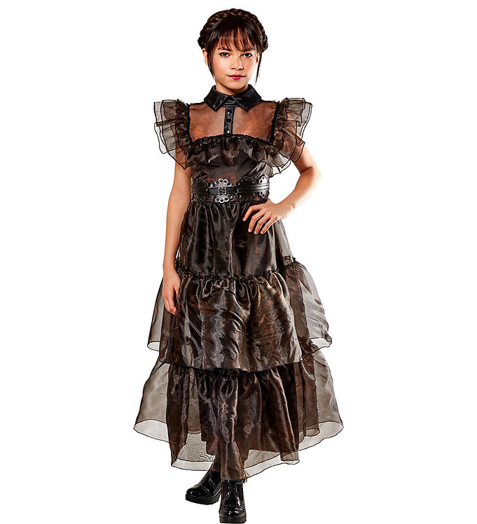 Wednesday Rave’n Kjole Teen Kostume - Medium